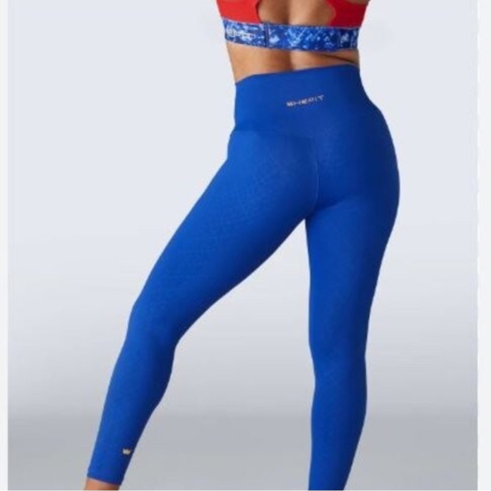 SHEFIT Sodalite Blue 5Luxe Boss Athletic Moisture Wicking Leggings Size XS